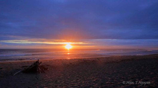Sunset at Moss Landing State Beach, 6:52 PM.